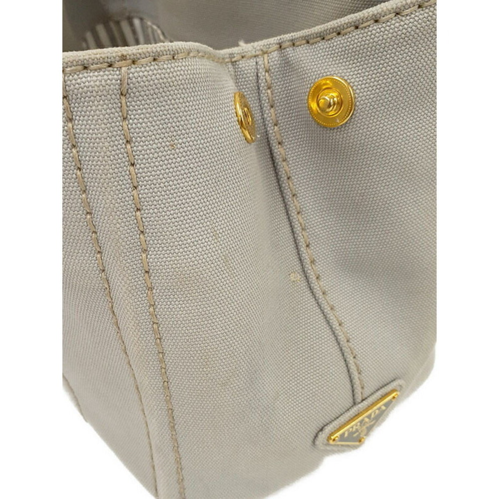 Prada Canapa 2way Tote Bag Canvas White - Picture 6 of 9